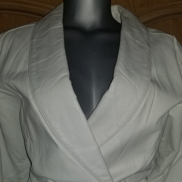 80s REAL VINTAGE LEATHER JACKET SIZE MEDIUM - Picture 2 of 9